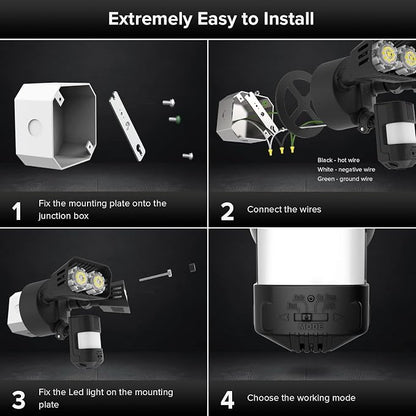 SANSI Eco Series 18W 1800LM LED Motion Sensor Outdoor Lights, Energy Saving - Image 7