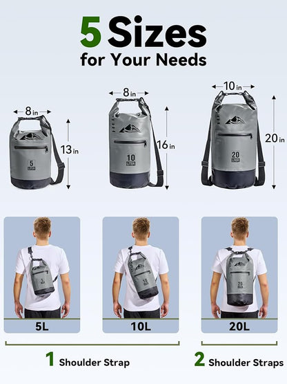 HEETA Waterproof Dry Bag with Front Zippered Pocket - Image 2