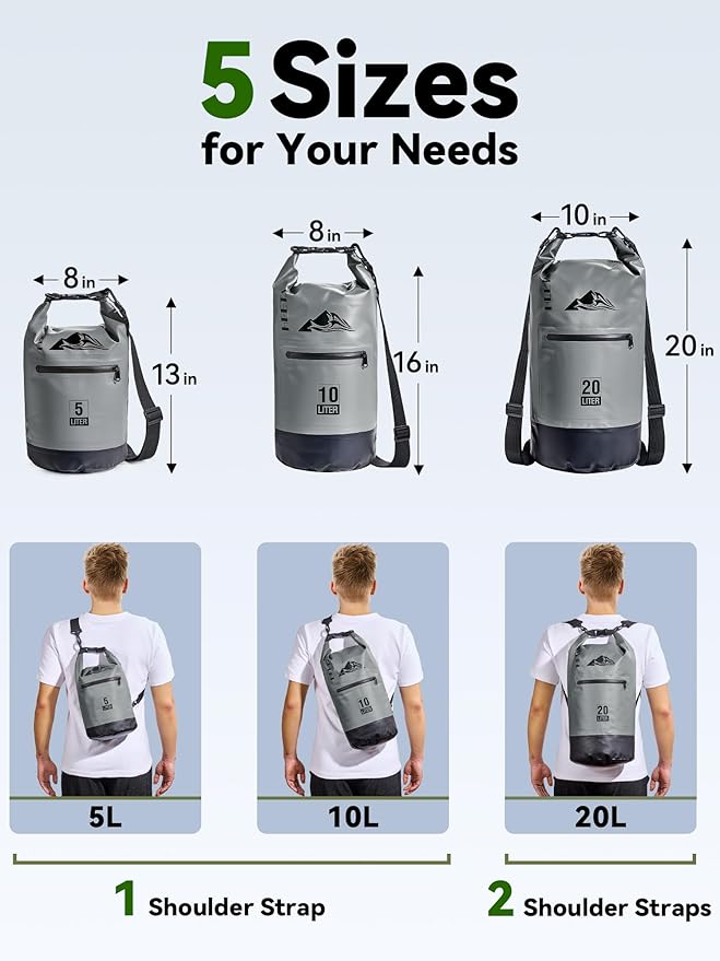 HEETA Waterproof Dry Bag with Front Zippered Pocket - Image 2