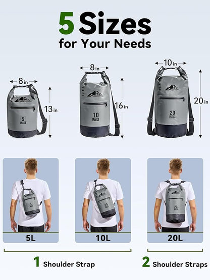 HEETA Waterproof Dry Bag with Front Zippered Pocket - Image 2