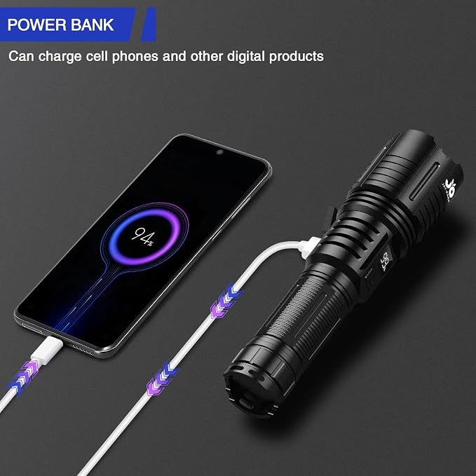 JAY-PARK Rechargeable Flashlights 10000 Lumen, LED Flashlight - Image 5