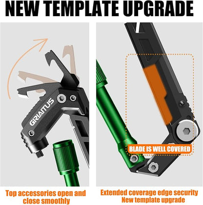 Carabiner Multitool with Pocket Knives, EDC Carabiners, Serrated Knife - Image 6