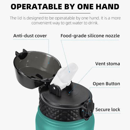 Fanhaw 32 oz Insulated Stainless Steel Water Bottle - Image 2