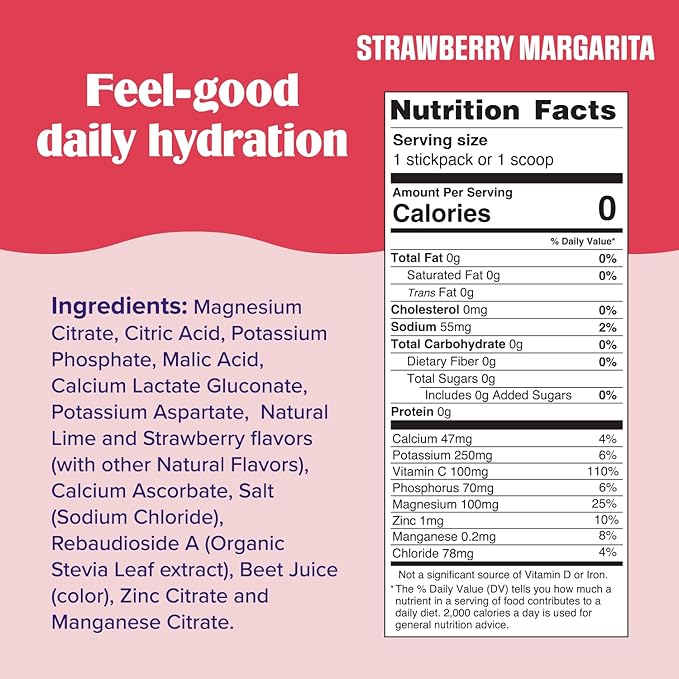 Ultima Replenisher Daily Electrolyte Powder – Strawberry Margarita, 16 - Image 3
