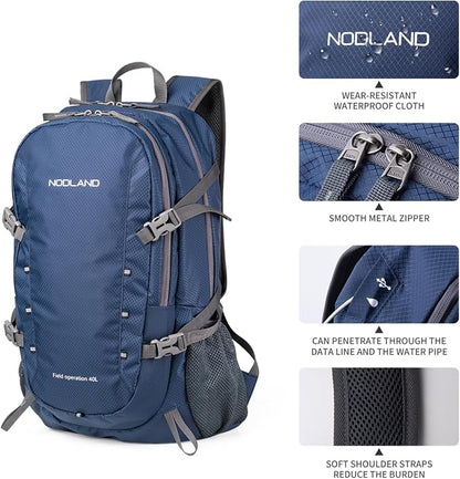 NODLAND Lightweight Backpack Travel 40L Foldable Water-Resistant Daypack - Image 4