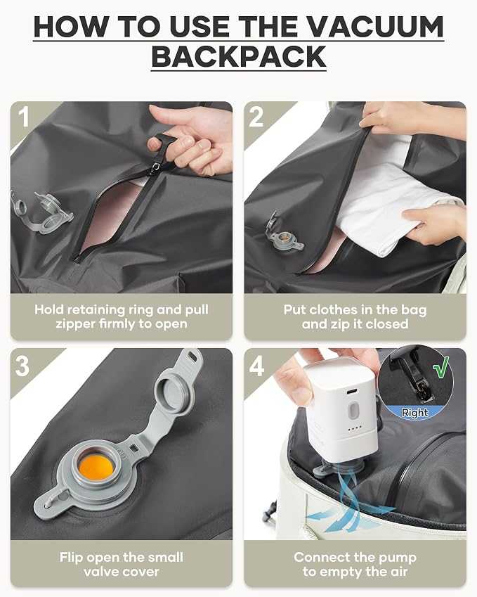 coofay Vacuum Backpack Travel - Image 3