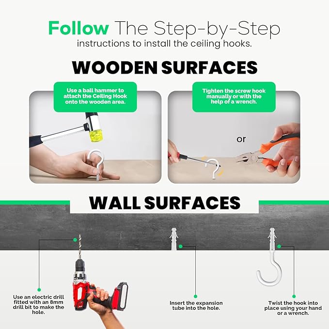 20 Pcs Ceiling Hooks for Hanging Plants - Image 3