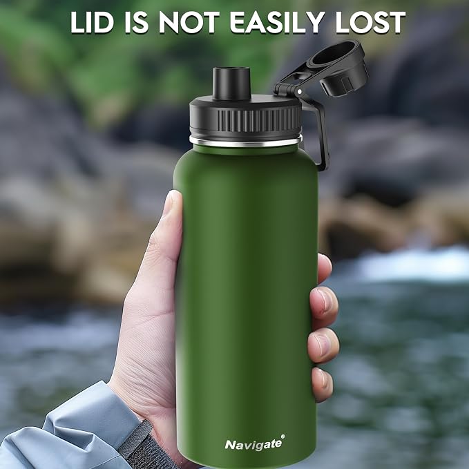 Navigate 32 oz Insulated Stainless Steel Sports Water Bottle - Image 4