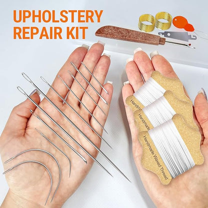 VONEEDL Upholstery Repair Kit: Waxed Sewing Thread & Heavy Duty Needles - Image 2