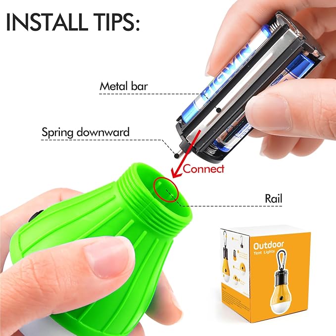 FLY2SKY Tent Lamp 5 Packs Portable Tent Light Clip Hook Hurricane Emergency - Image 7