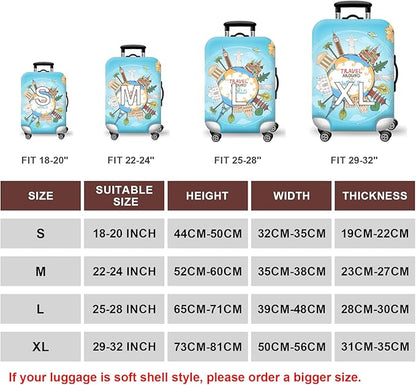 WUJIAONIAO Travel Luggage Cover Baggage Suitcase Cover Protector Skins 18-32 - Image 5