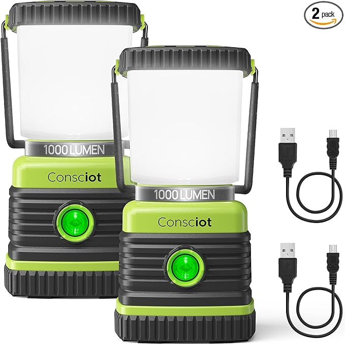 LED Camping Lantern Rechargeable, Consciot Camping Lights, 4 Light Modes by Consciot