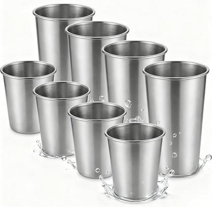Stainless Steel Cups & Pint Tumblers Set of 8 by Farielyn-X