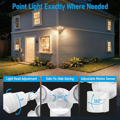 LEONLITE COB LED Security Light, Motion Sensor Outdoor Lights, Dusk to Dawn - Image 5