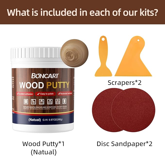Boncart Wood Filler, Wood Putty, Wood Filler Paintable, Wood Repair Putty - Image 6