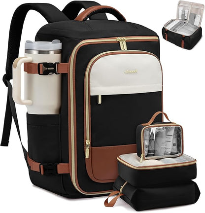 LOVEVOOK 40L Travel Backpack Carry on Flight Approved, Personal Item Bag by LOVEVOOK
