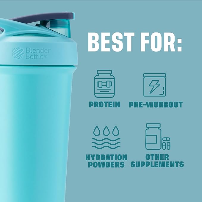 BlenderBottle Sport Sleek Shaker Cup Insulated Stainless Steel Water Bottle - Image 4