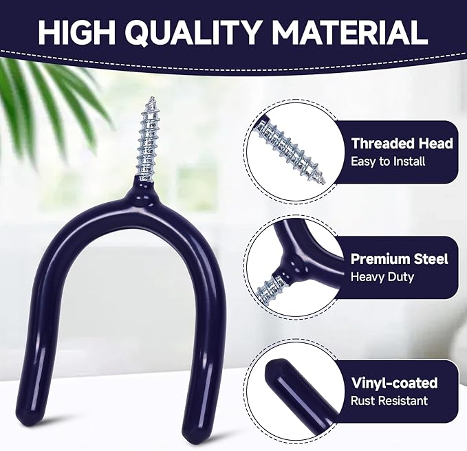16 Pack Garage Storage System Steel U Hooks - Image 4