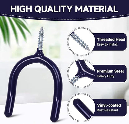 16 Pack Garage Storage System Steel U Hooks - Image 4