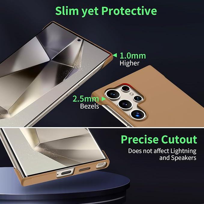 GRECAZO Slim Borderless for Samsung Galaxy S24 Ultra Phone Case 6.8" Ultra-Thin - Image 5