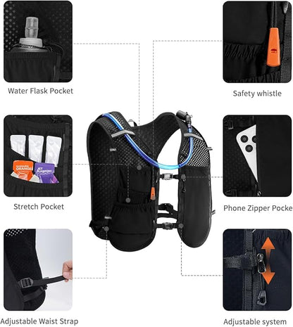 ECOHUB Running Hydration Vest Backpack, Lightweight Breathable Pack - Image 4