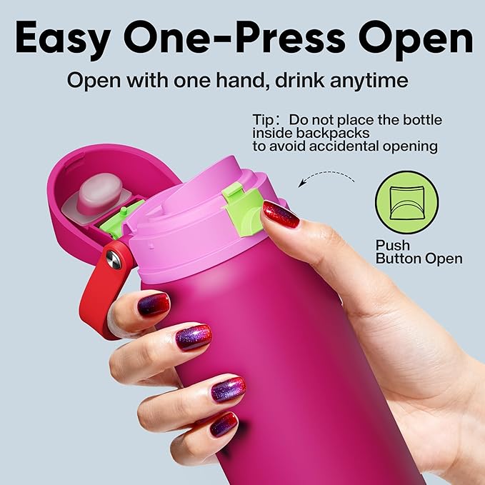 Insulated Water Bottle with Straw - Image 5