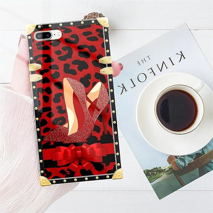 Compatible with iPhone 8 Plus 7 Plus Case, Elegant High Heels Luxury Golden - Image 7