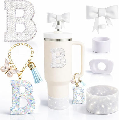 6PCS White Stanley Cup Accessories Set Fit by MOTEERLLU