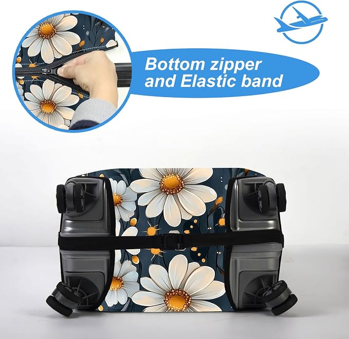 Luggage Cover Protector for 30-32 Inch Suitcases, TSA Approved Elastic Travel - Image 5