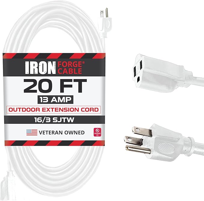 Iron Forge Cable Weatherproof 20 Ft Outdoor Extension Cord by IronForgeCable