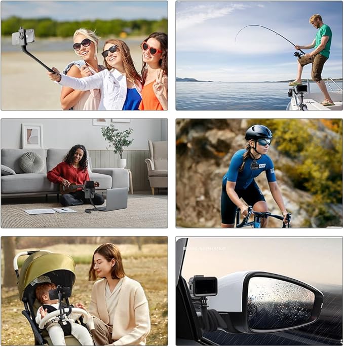 Taisioner Flex Mount Stroller Phone Holder Selfie Stick Gooseneck - Image 5