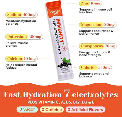 Venture Pal 2-in-1 Hydration + Immune Electrolytes Powder Packets - Image 4