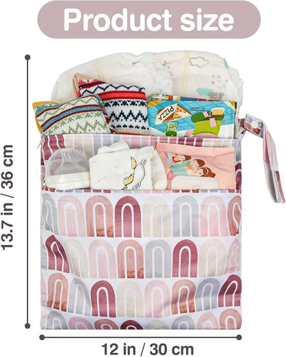2pcs Cloth Diaper Wet Dry Bags Waterproof Reusable - Image 3