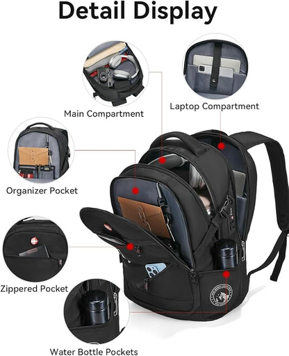 CROSSGEAR Travel Laptop Backpack + Crossbody Sling Bag Set, Fits 14-17.3" - Image 2