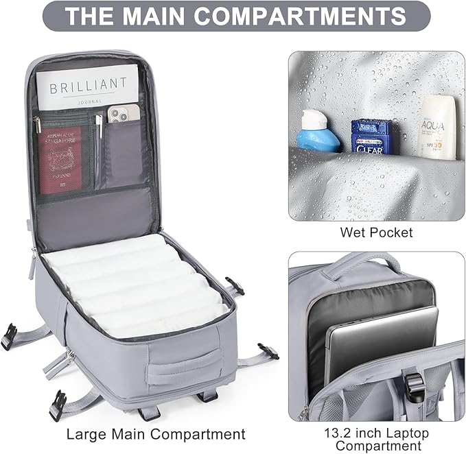 coofay Travel Backpack Carry On Flight Approved - Image 5