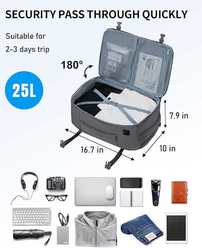 ECOHUB 17'' Travel Backpack, Personal Item Backpack - Image 4