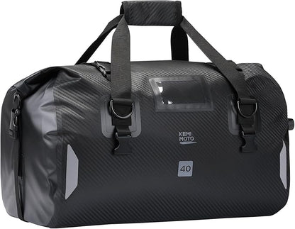 KEMIMOTO Waterproof Motorcycle Dry Bag – Duffle Tail Bag Soft Luggage, by kemimoto