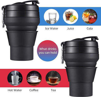 Collapsible Cup for Traveling, 20 OZ 600ml Large Silicone Folding Camping Mug - Image 3