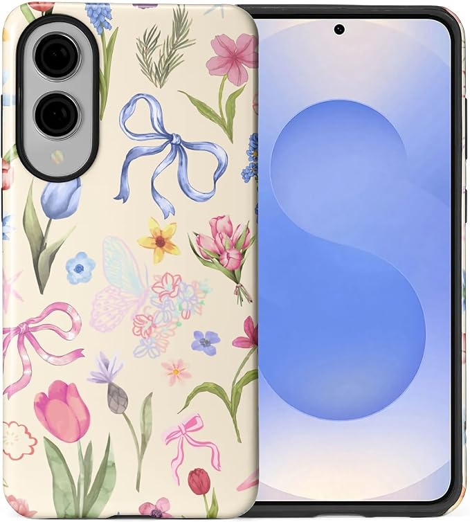 for Samsung Galaxy S25 Edge Case, HL2 Aesthetic Flower Preppy Collage Hybrid 2 by Unknown