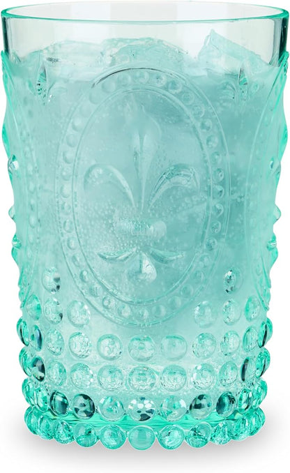 Twine Embossed Acrylic Colorful Drinking Glasses, Durable Shatterproof Tumblers - Image 11