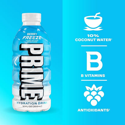 PRIME HYDRATION Variety, Berry Freeze, Cherry Freeze, & Ice Pop Sports Drinks - Image 6
