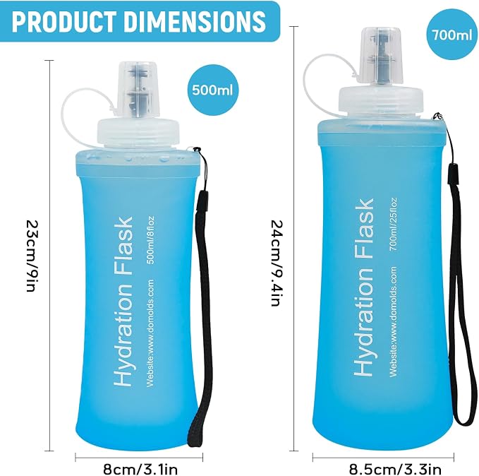 Soft Flask 500ML, TPU Collapsible Soft Water Bottle - Image 2