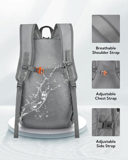 WATERFLY Hiking Packable Daypack Backpack: 35L Ultra Lightweight Day Pack - Image 5