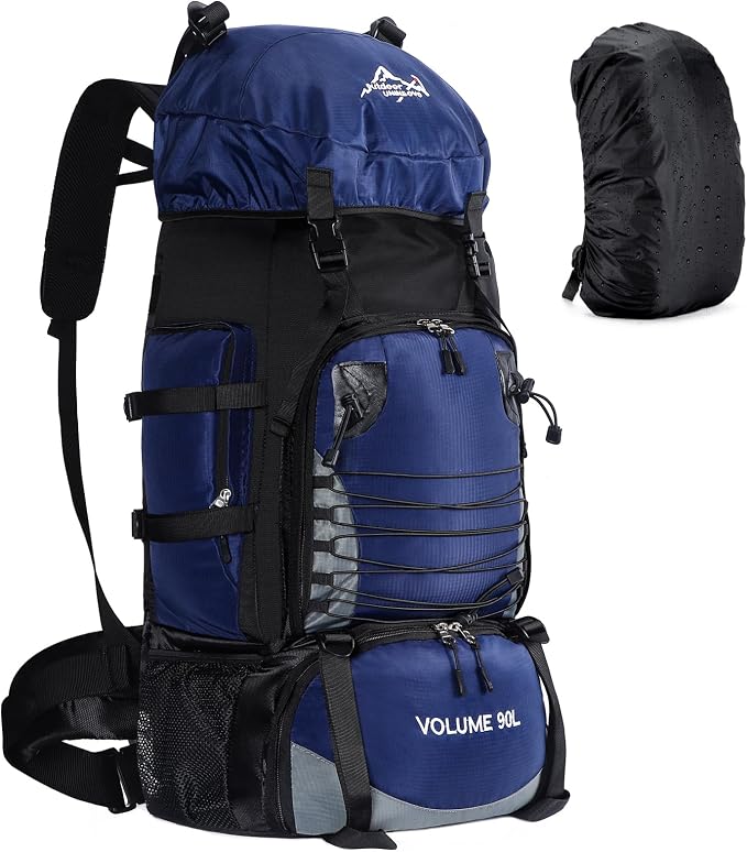 90L Hiking Backpack, Waterproof Camping Bag by Unineovo