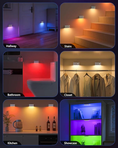 WILLED Stair Lights Indoor, RGB & Warm White Motion Sensor Night Light - Image 3
