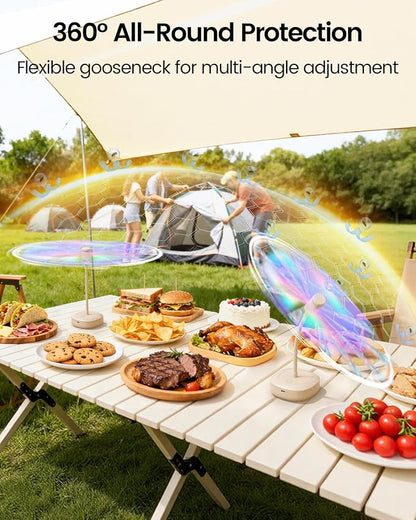 Edvision 4 Pack Food Table Fan, 2000mAh USB Powered Rechargeable Food Fan - Image 4
