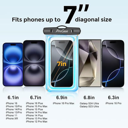 ProCase 2 Pack Floating Waterproof Phone Pouch IPX8, Universal Dry Bag Fits - Image 5