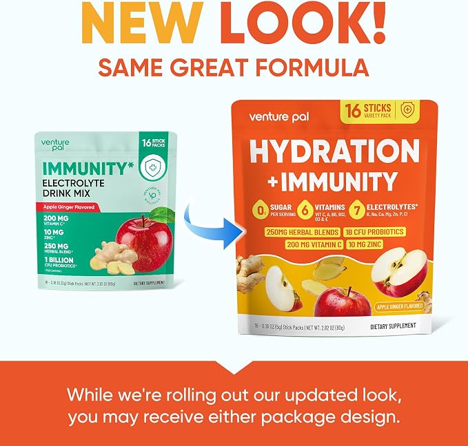 Venture Pal 2-in-1 Hydration + Immune Electrolytes Powder Packets - Image 9