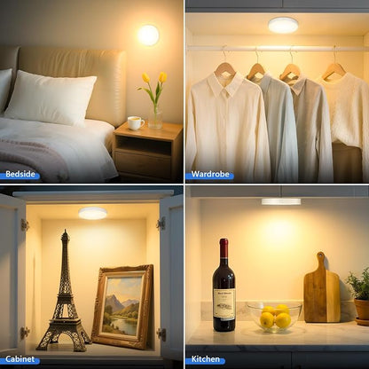 Ferswe Dimmable Touch Lights, 3000K Rechargeable Tap Light - Image 2