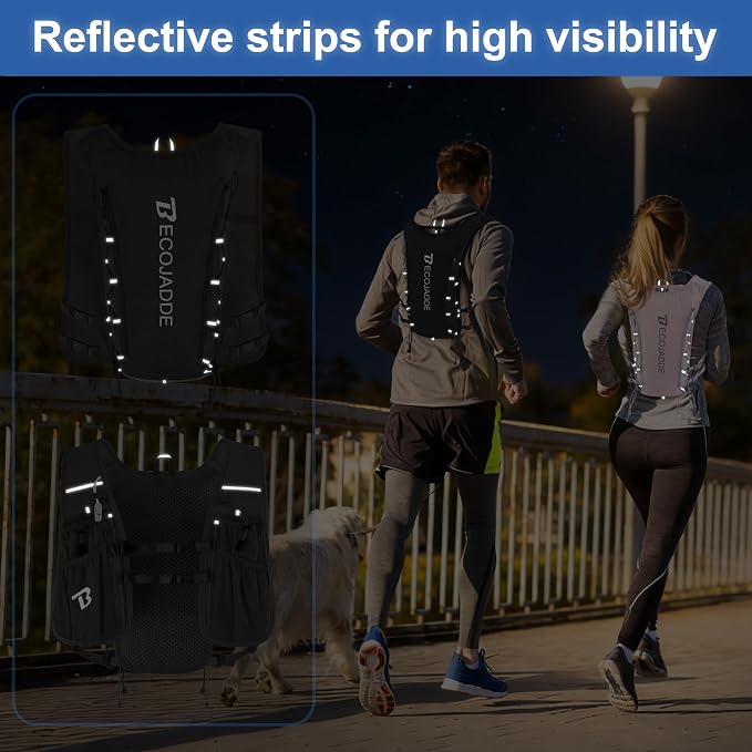 BECOJADDE Running Vest Hydration Backpack - Image 5